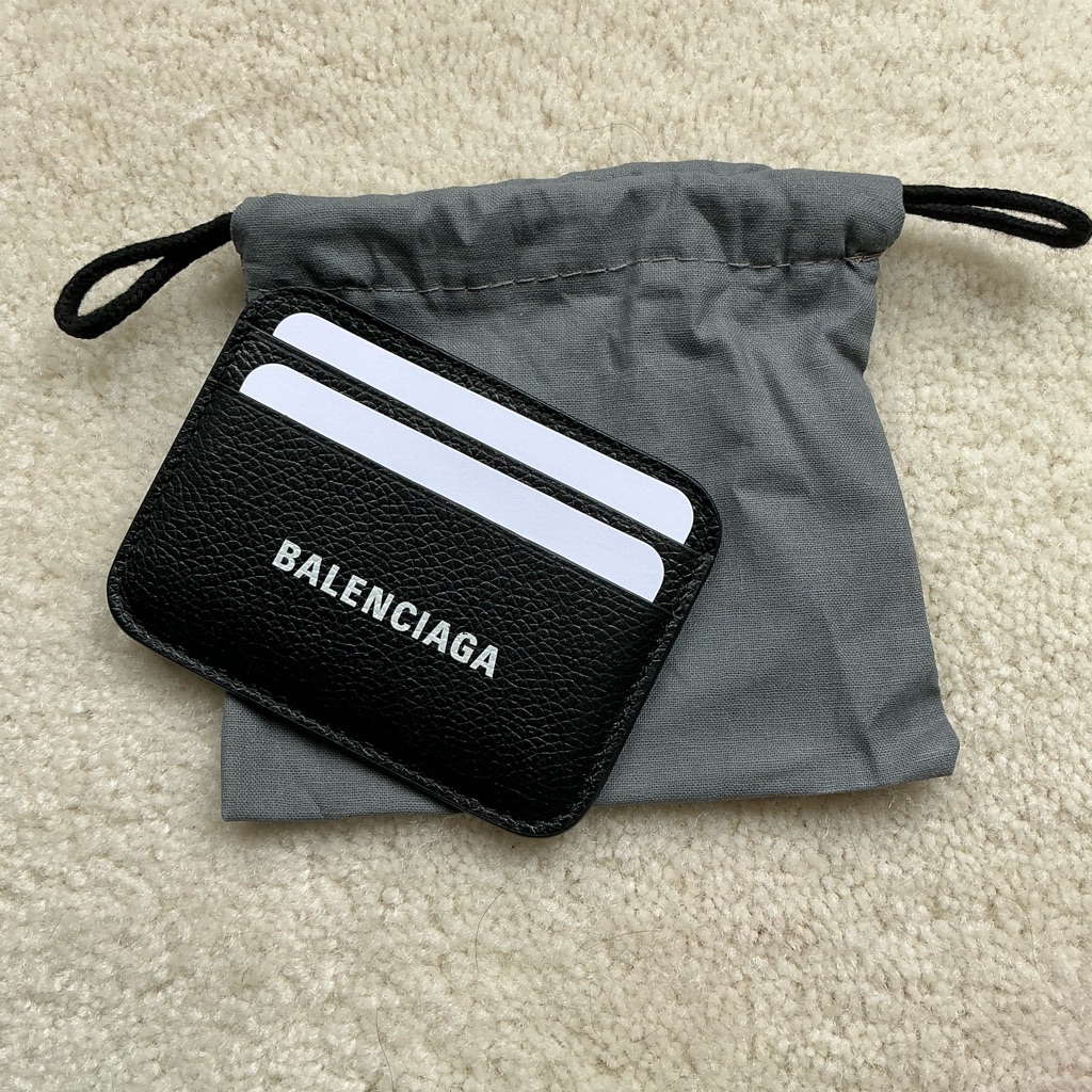 New In Box Balenciaga Black Cash Card Holder Case